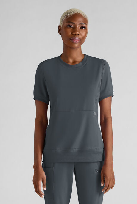 Easy STRETCH Anya Women's 2-Pocket Relaxed Crew Neck Scrub Top