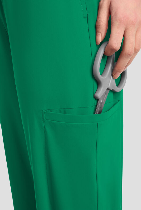 Infinity PURSUIT Women's 5-Pocket STRETCH Drawstring Jogger Scrub Pant - Retro Green - 2