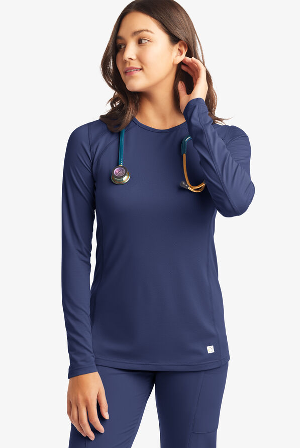 Camiseta médica ReSurge Jade con mangas largas para mujer - Navy - 7