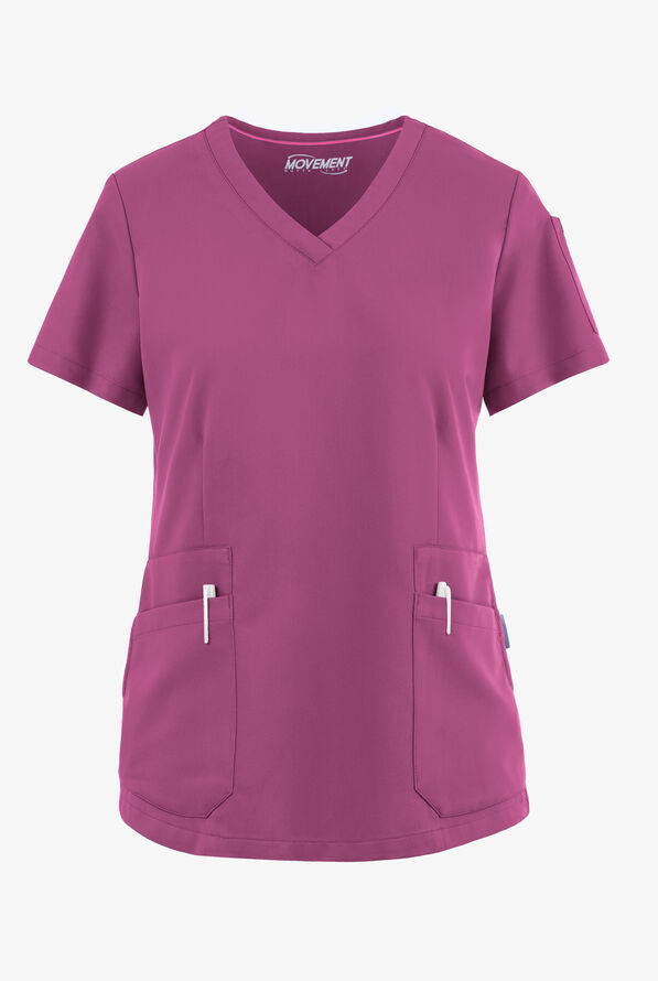 MOVEMENT by ButterSoft MultiPocket Scrub Top, Plus Size Scrub Top