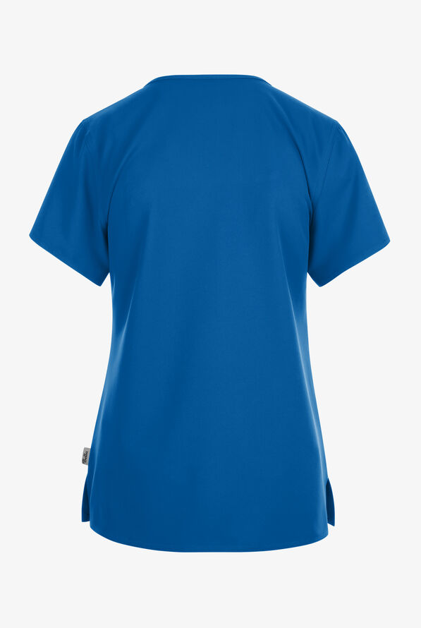 Blusa médica Bella by Zavate Essentials STRETCH con cuello en V y 2 bolsillos para mujer exclusiva de UA - Royal - 2