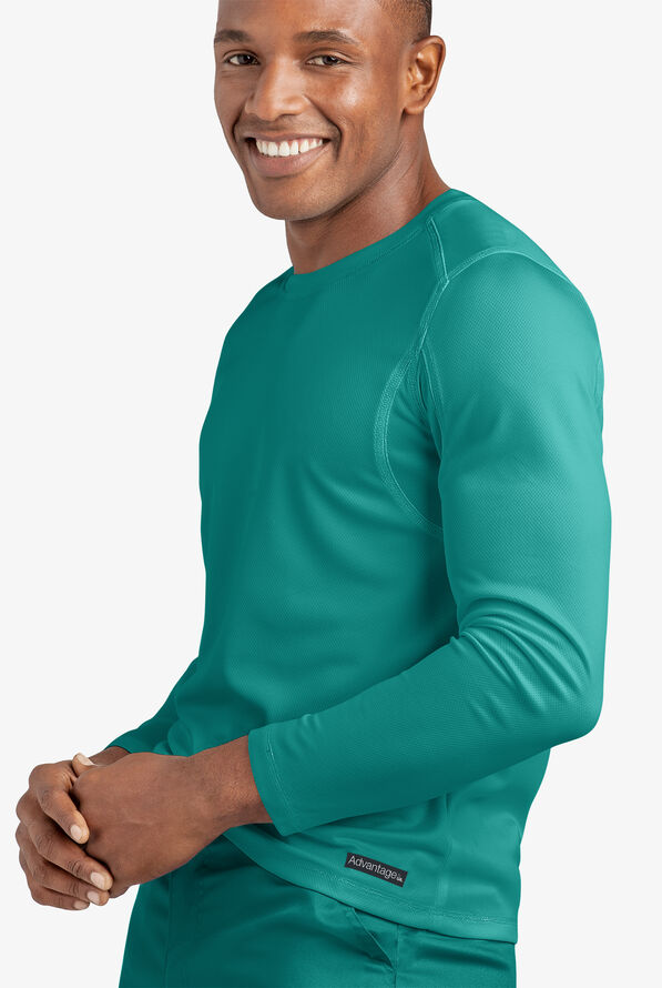 Advantage STRETCH Men's Long Sleeve Crew Neck Underscrub - Teal - 4