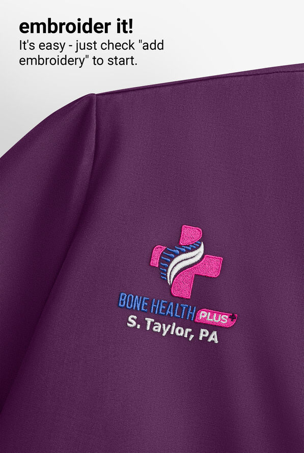 Sudadera médica con capucha ReSurge Jasper con mangas largas y 4 bolsillos para mujer - Eggplant - 8