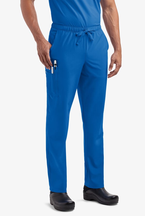Easy STRETCH Morgan Unisex 5-Pocket Drawstring Scrub Pants - Royal - 2