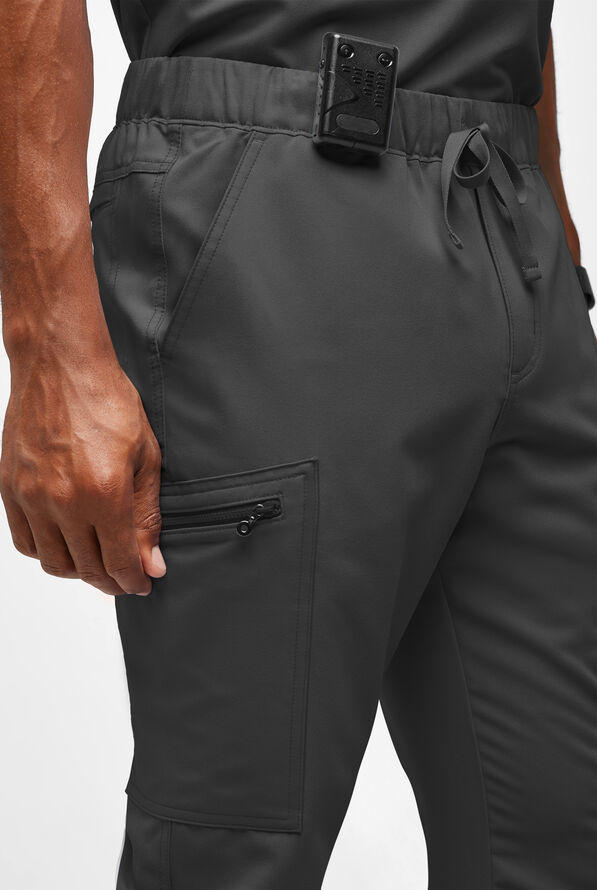 Pantal&oacute;n m&eacute;dico Movement by Butter-Soft STRETCH estilo cargo con 8 bolsillos para hombre - Black - 3