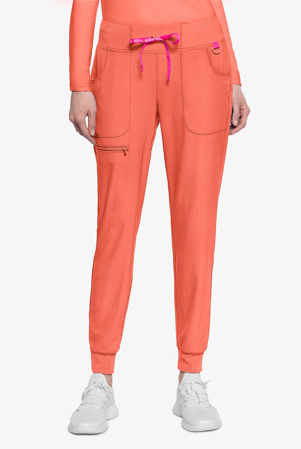 Med Couture Amp Women's 6-Pocket STRETCH Jogger Scrub Pant - Coral Fusion - 1