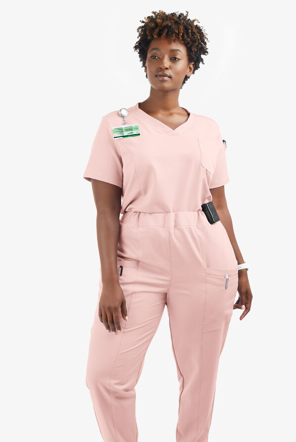 Butter-Soft Women's Cargo 8-Pocket Jogger Scrub Pants **Slightly IRREGULAR**&nbsp; - Sweet Pink - 5