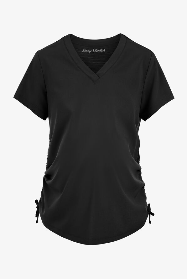 Blusa médica de maternidad Easy STRETCH Tori con espalda de malla refrescante para mujer - Onyx Black - 1