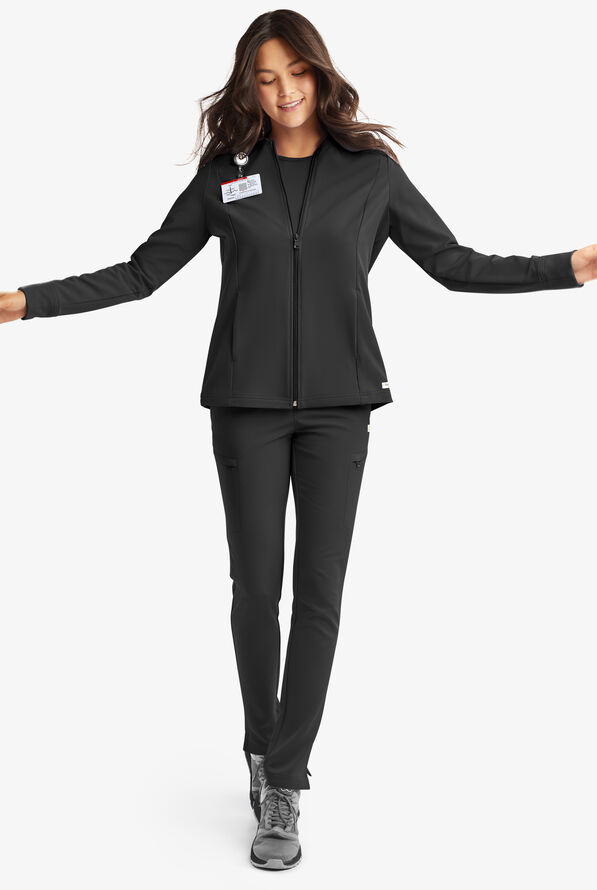 Butter-Soft Women's 7-Pocket Skinny Leg Scrub Pants **Slightly IRREGULAR** - Petite - Black - 5