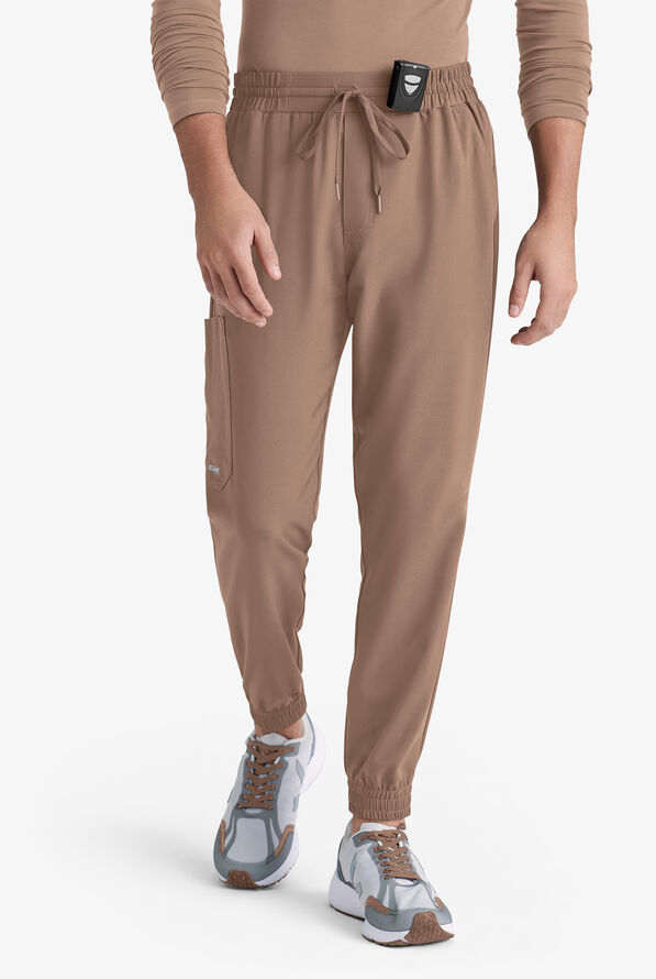 Pantalón médico Grey's Anatomy by Barco Evolve STRETCH Voyager estilo cargo jogger con 5 bolsillos para hombre - Driftwood - 1