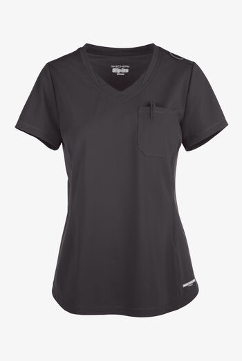 Skechers by Barco Slip-ins Flow Women's 1-Pocket STRETCH Tulip Hem Tuck In V-Neck Scrub Top