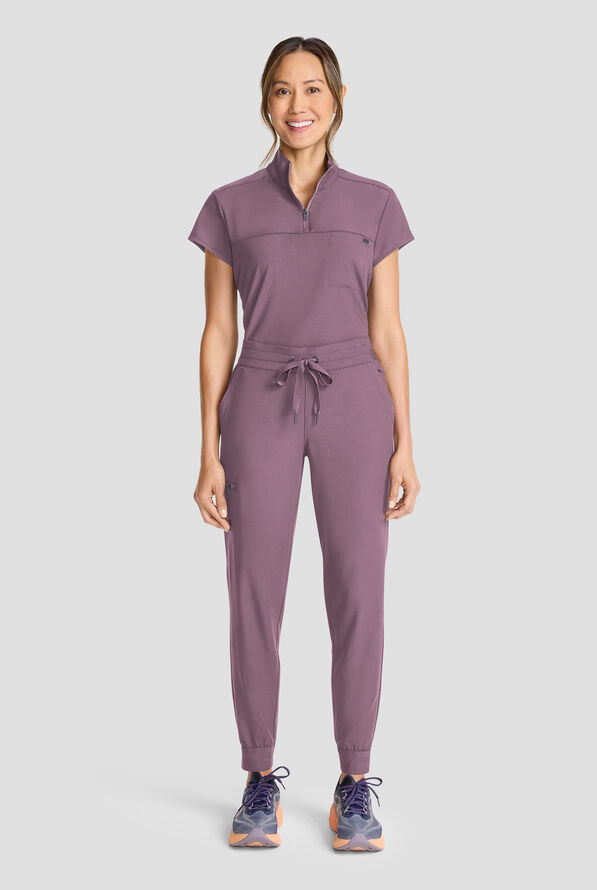 Healing Hands Quest Women's 5-Pocket STRETCH Drawstring Jogger Scrub Pant - Elderberry - 5