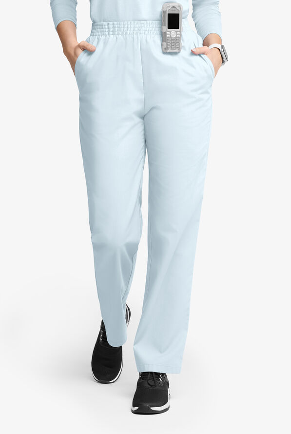 Butter-Soft Originals Women's 2-Pocket High Waisted Straight Leg Scrub Pants - Morning Dew - 1