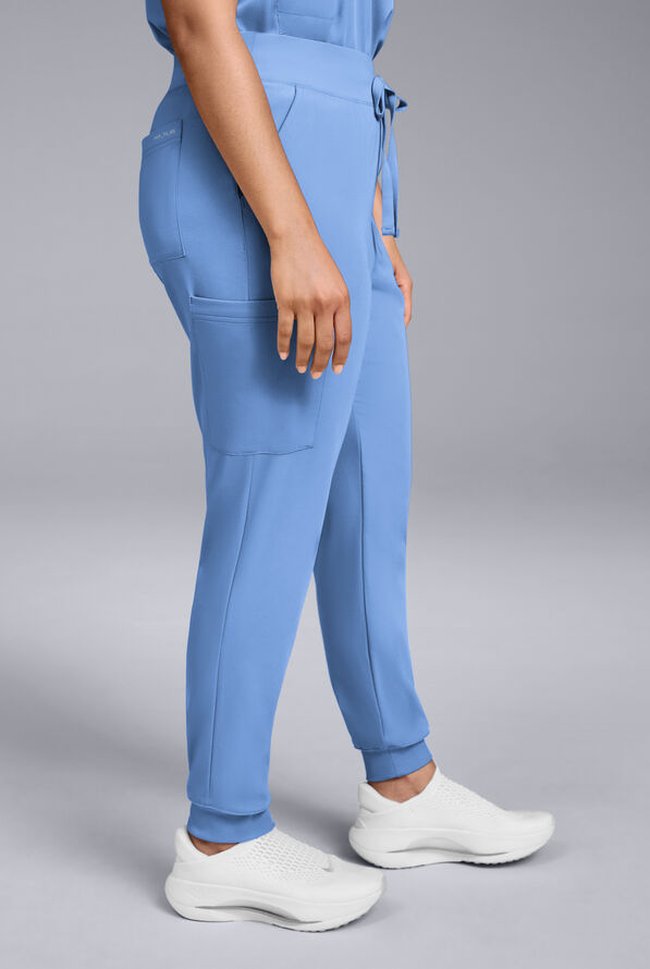 Hypothesis Women's Base 6-Pocket Jogger Scrub Pant - Ceil Blue - 5