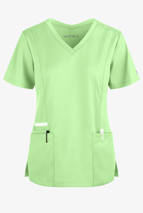 Maevn Matrix Women's 3-Pocket STRETCH V-Neck Scrub Top