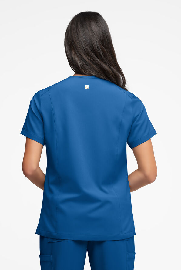 Blusa médica ReSurge Ruby con cuello en V y 5 bolsillos para mujer - Royal - 4
