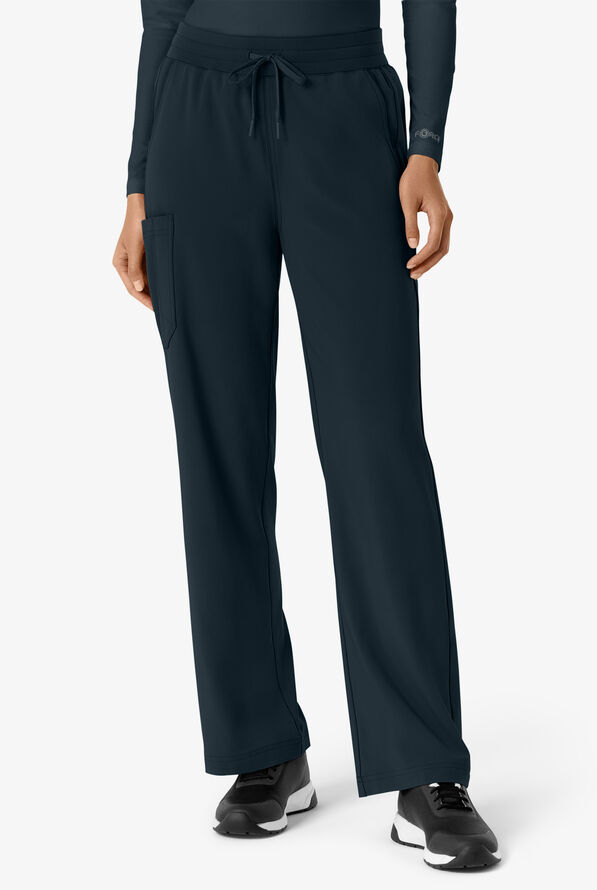 Pantalón médico Carhartt Cross-Flex Force STRETCH de corte acampanado estilo cargo con cordón convertible y 6 bolsillos para mujer - Navy - 1