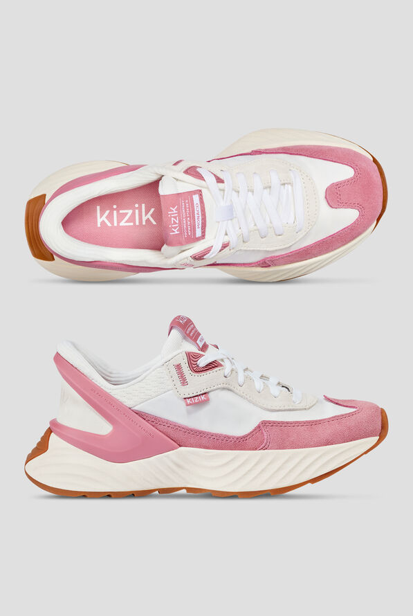 Kizik Monaco Women's White/Wild Rose Hands Free Step-In Shoe - null - 1