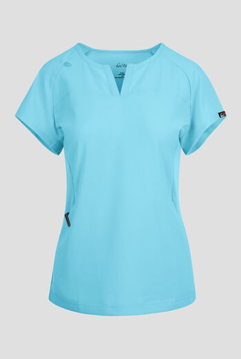 Blusa m&eacute;dica koi Lite&trade; Lilias con cuello coraz&oacute;n con muesca y 2 bolsillos para mujer