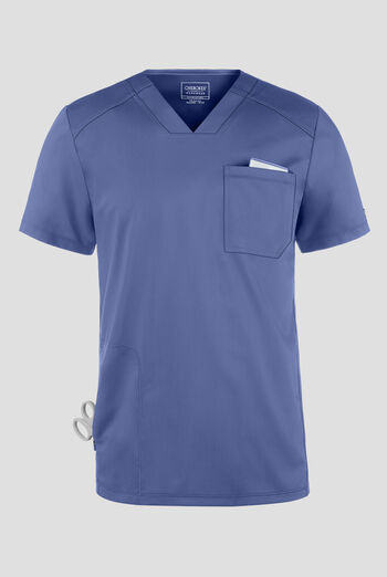 Camisa m&eacute;dica Cherokee Workwear Revolution STRETCH con cuello en V y 2 bolsillos para hombre