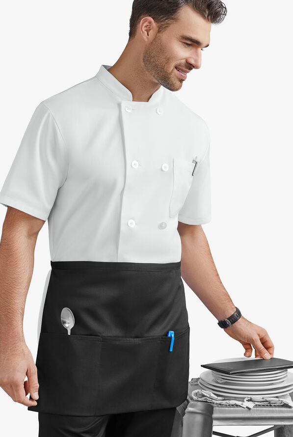 Chef Uniforms Unisex 3-Pocket Reversible Waist Chef Apron&nbsp; - Black - 3