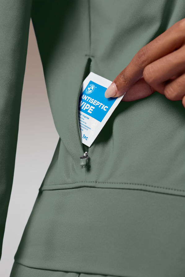 Hypothesis Omni Base Women's Knit Crew Neck Scrub Pullover - Mineral - 6