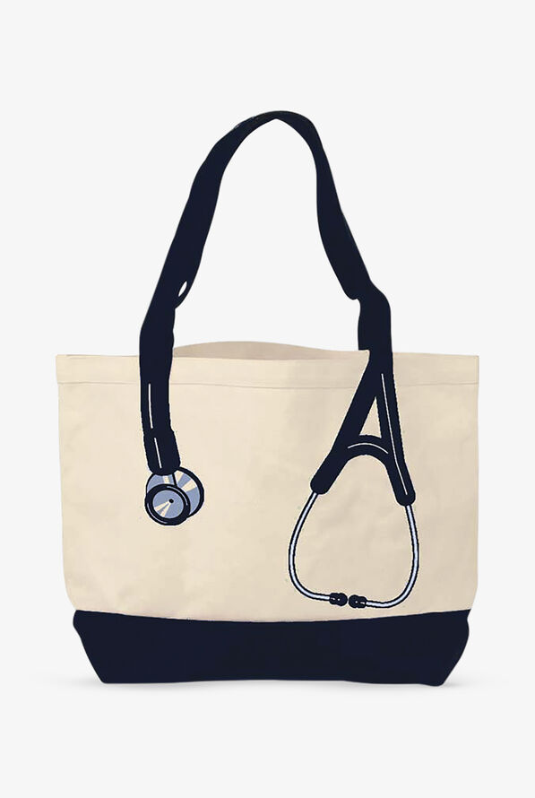 Think Medical Fashion Black Stethoscope Utility Tote - null - 1