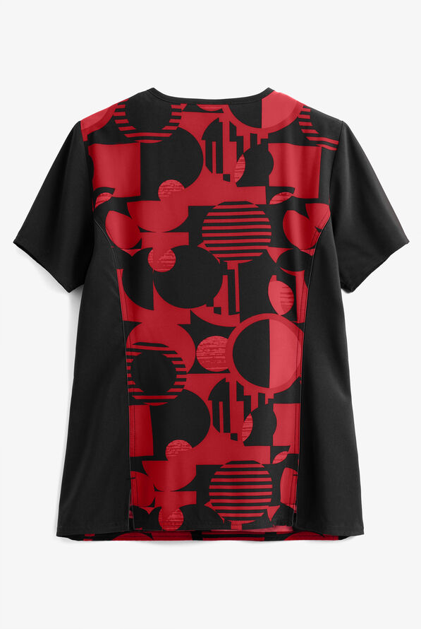 Cherokee Tooniforms Disney A Mickey Future Women's 1-Pocket V-Neck Print Scrub Top - null - 2