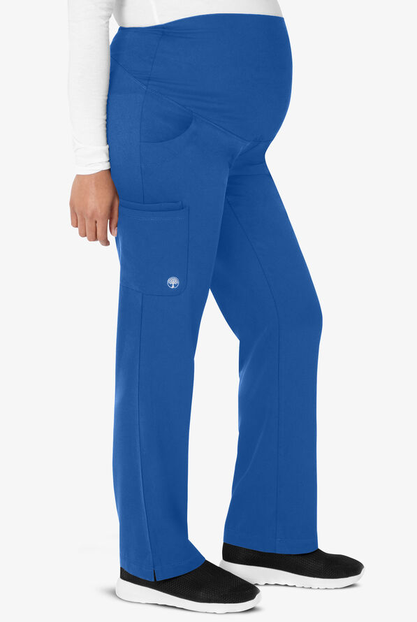 HH Works by Healing Hands Rose Women's 6-Pocket STRETCH Maternity Scrub Pants - Royal - 1