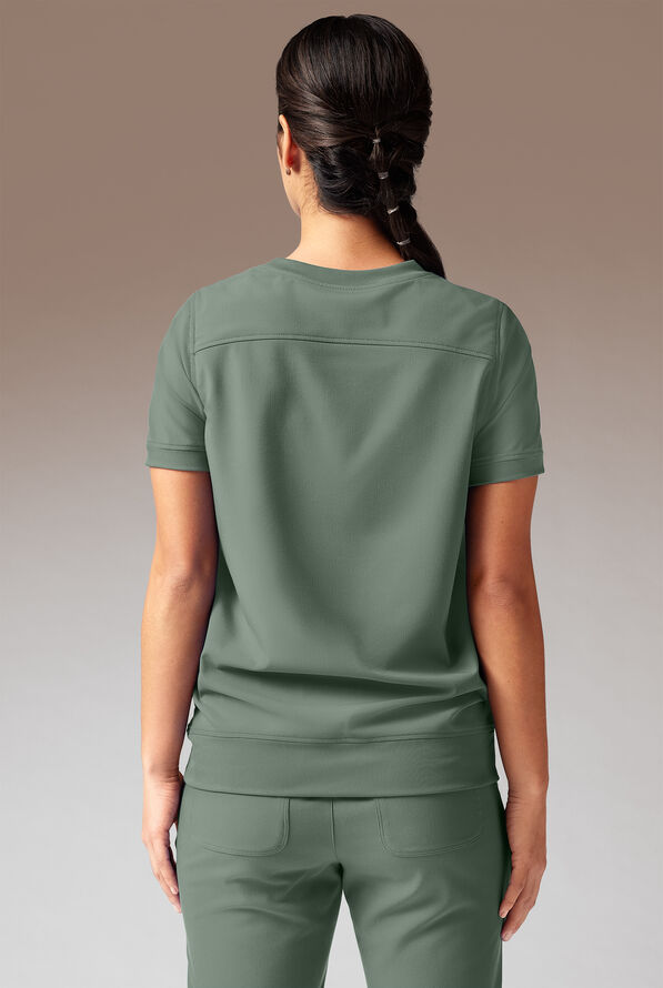 Hypothesis Kentica Crew Women’s 4-Pocket Scrub Top - Mineral - 3