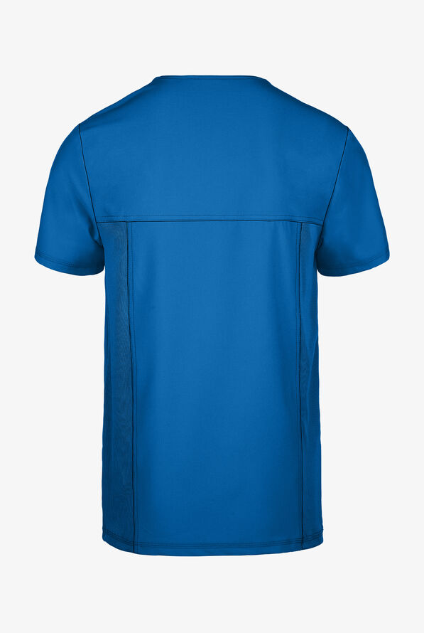 Camisa m&eacute;dica Cherokee Infinity con 2 bolsillos y paneles laterales de tejido para hombre  - Royal - 3