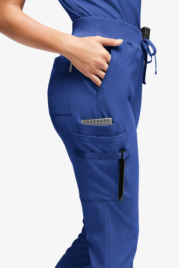 WhisperLite YARA Women's 10-Pocket Cargo Jogger Scrub Pants - Galaxy - 2