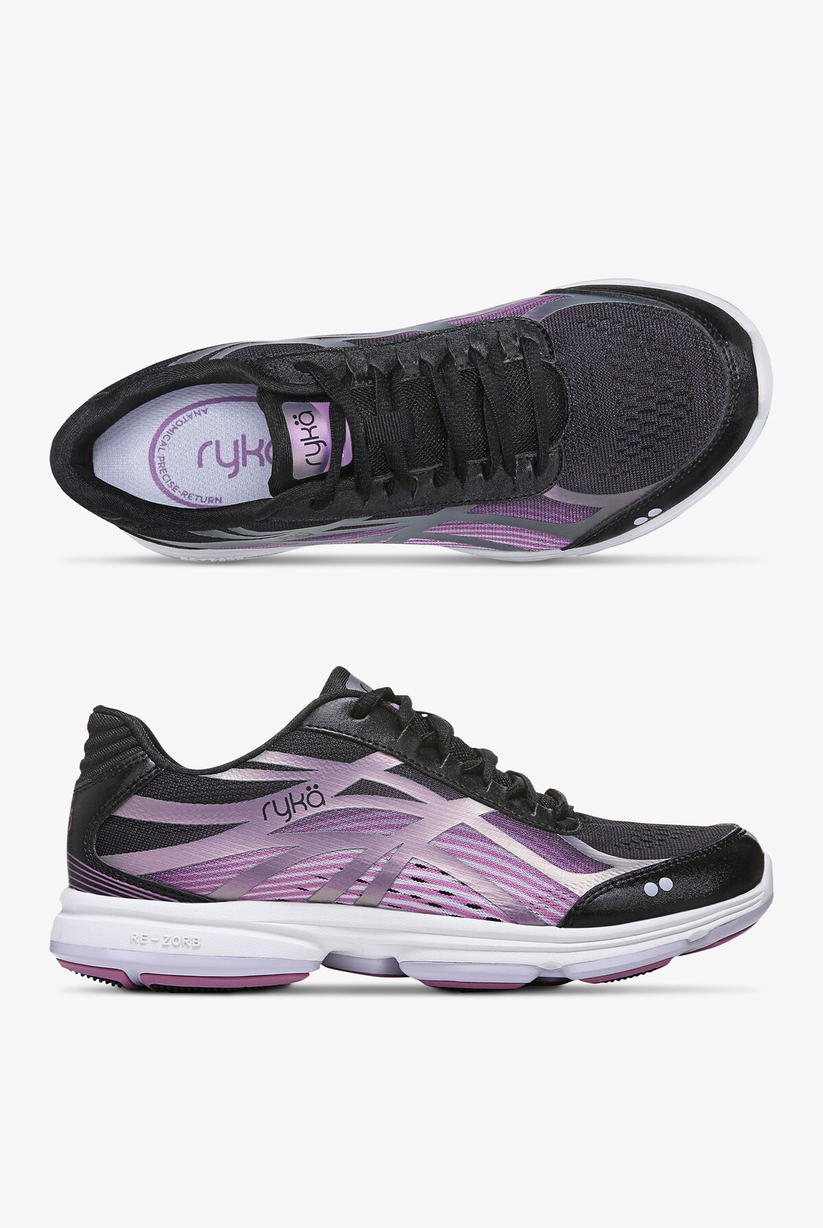 Ryka Women's Devotion Black Athletic Lace Up Nursing Shoes