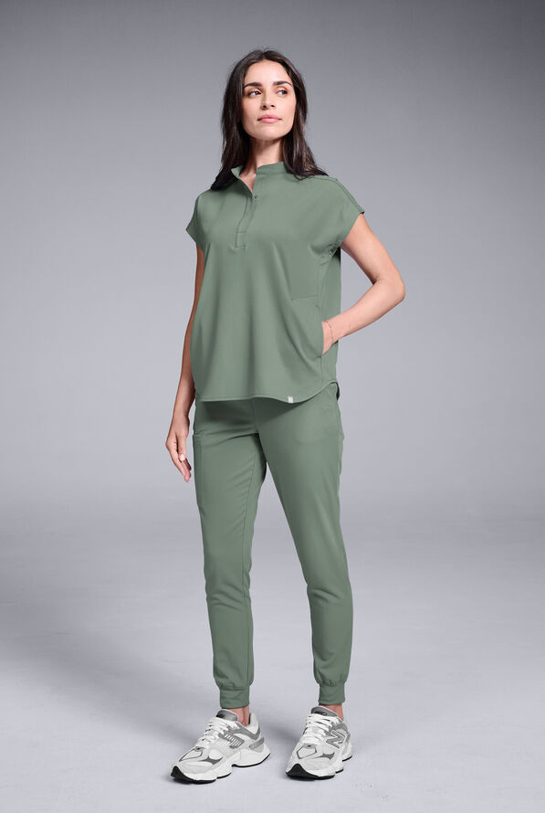 Blusa médica Hypothesis Meta de talla holgada con mangas dolmán para mujer - Mineral - 2