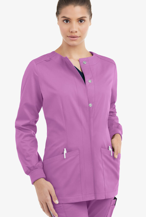Chaqueta médica manga larga UA Butter-Soft STRETCH botones a presión, Chaquetas de Enfermería