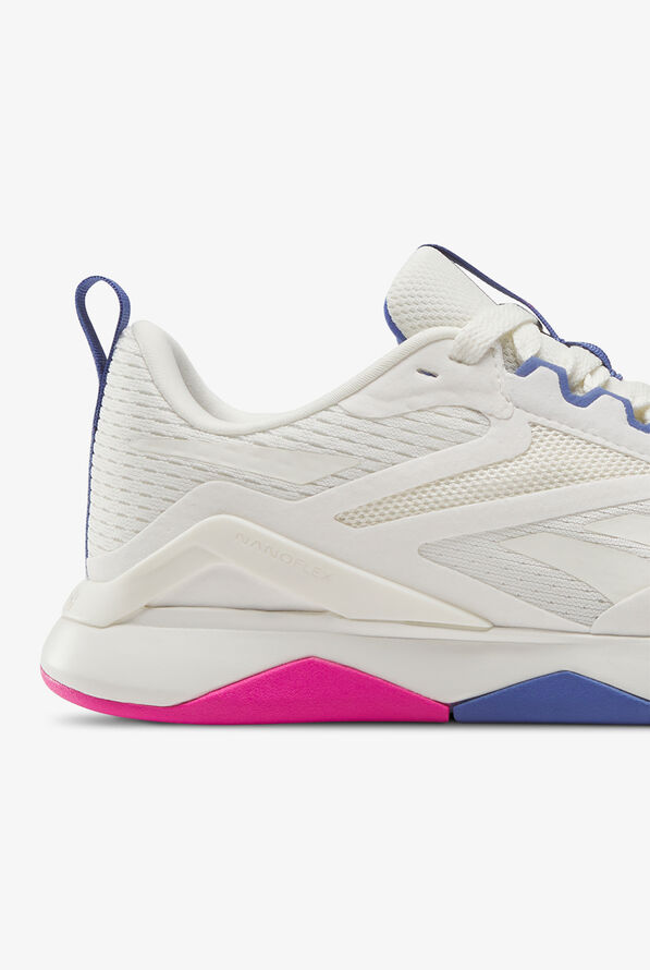 Reebok Women's NanoFlex TR Chalk Athletic Lace Up Shoes