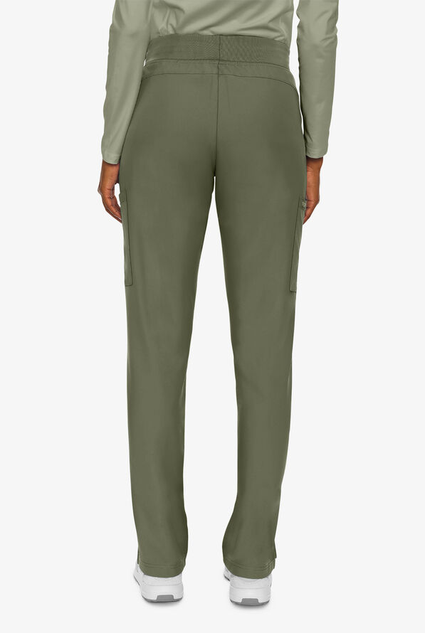 Med Couture Insight Women's 4-Pocket Zipper Cargo Pocket Scrub Pants - Olive - 4