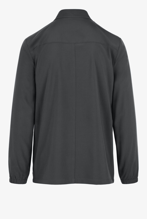 Dickies EDS Essentials Men's 3-Pocket STRETCH Zip Front Scrub Jacket - Pewter - 4