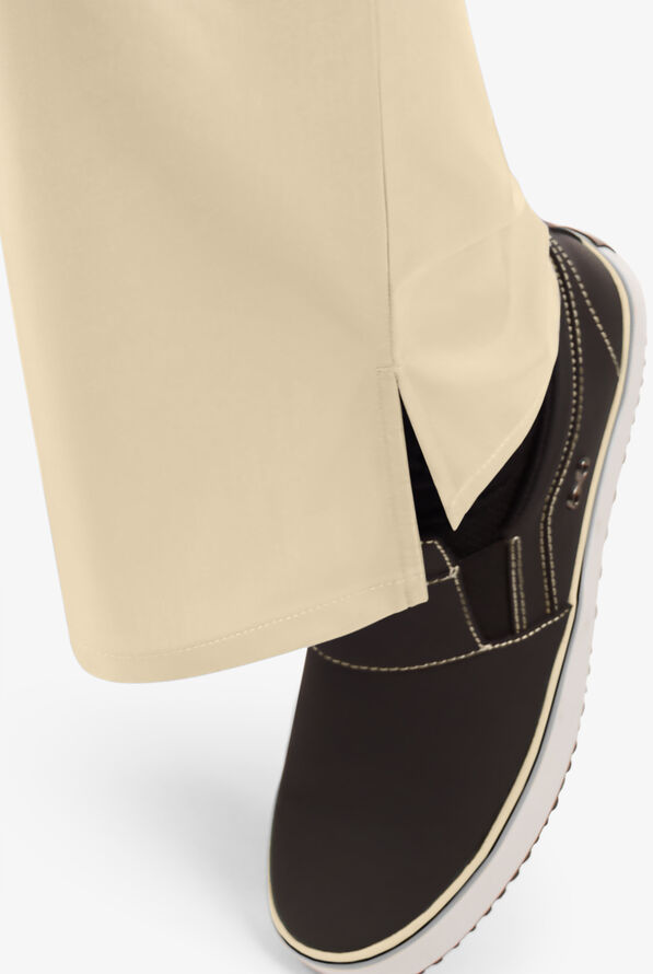 Cherokee Workwear Women's 3-Pocket Flare Leg Drawstring Scrub Pants - Tall - Khaki - 5