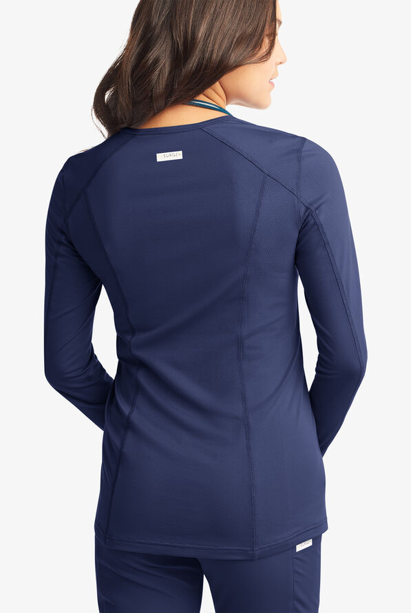 Camiseta médica ReSurge Jade con mangas largas para mujer - Navy - 3
