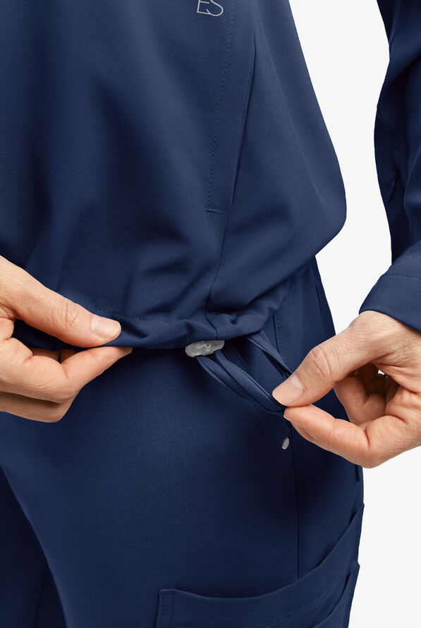 Sudadera m&eacute;dica Easy STRETCH Selena con cremallera y 5 bolsillos para mujer - Navy - 3