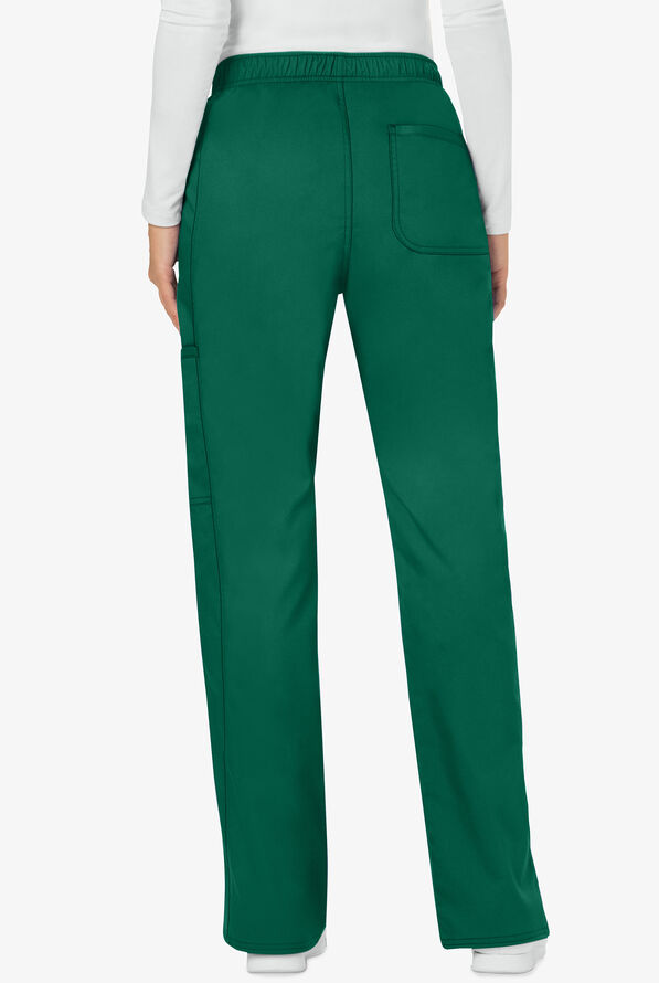 Cherokee Workwear Revolution Women's 5-Pocket STRETCH Drawstring Cargo Scrub Pants - Tall - Hunter - 2