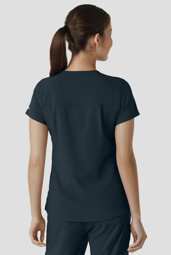 Blusa m&eacute;dica Carhartt Cross-Flex Force STRETCH con paneles de tejido y 1 bolsillo para mujer - Navy - 3