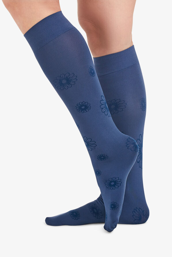 UA Exclusive UA Daisies Women's 11 mmHg Light Compression Socks - Navy - 2