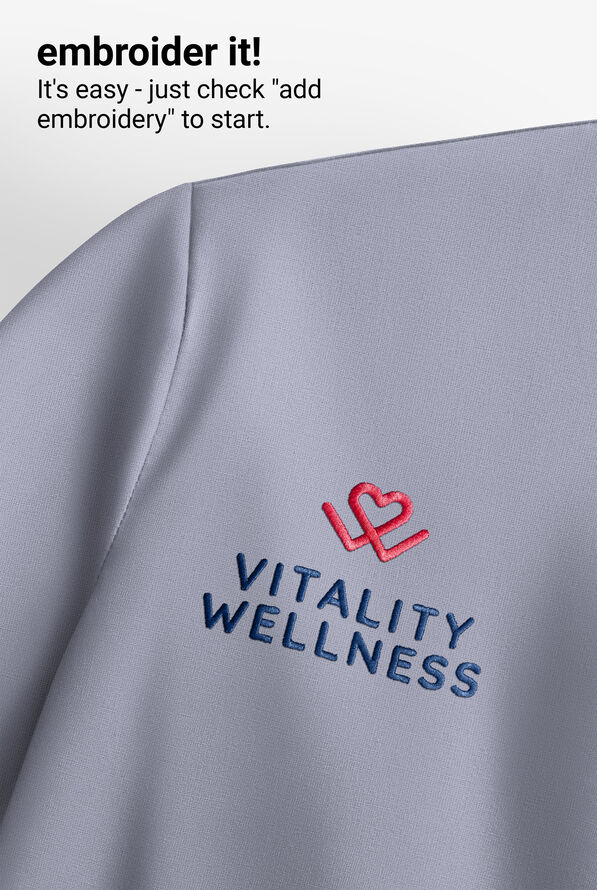 Blusa m&eacute;dica unisex Cherokee Workwear Originals Ultra con cuello en V y 1 bolsillo - Grey - 5