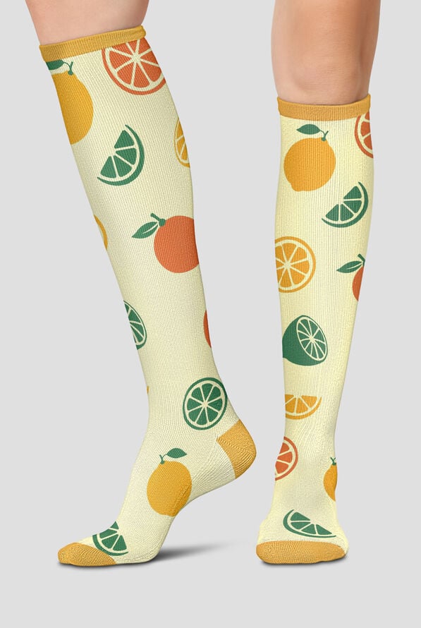Cherokee Zesty Citrus Women's 10-15 mmHg Light Compression Socks - null - 1