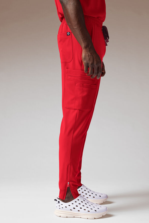 Hypothesis Tactical Men’s 9-Pocket Slim Leg Jogger Scrub Pant - Hemoglobin - 3