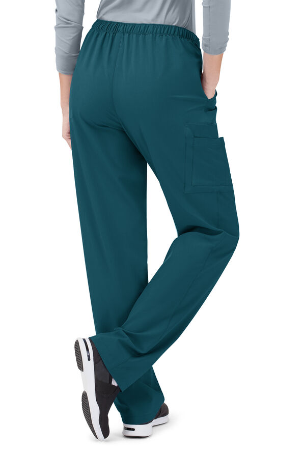 Tafford Active STRETCH Morgan Unisex 5-Pocket Drawstring Scrub Pants - Caribbean Blue - 2