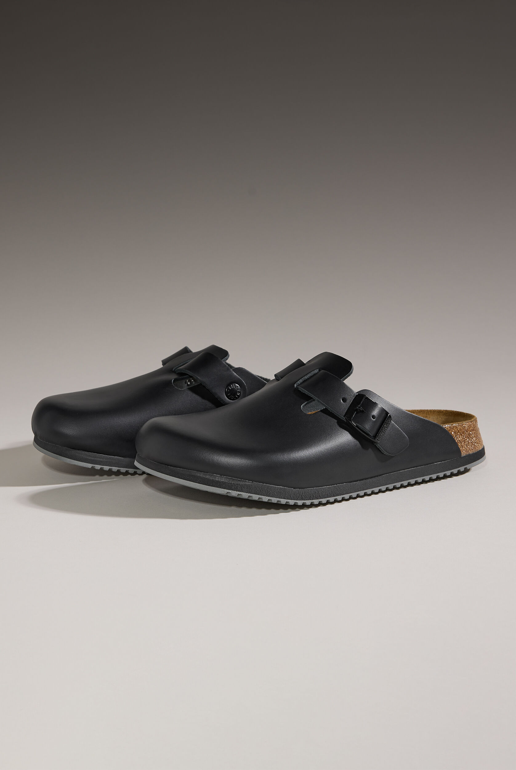 Birkenstock Unisex Boston Super Grip Black Clogs, Nursing Shoes