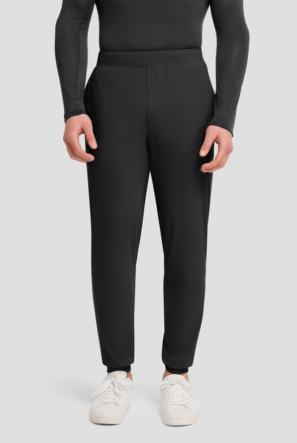 Infinity PURSUIT Men's 5-Pocket STRETCH Internal Drawstring Cargo Jogger Scrub Pants - Black - 1